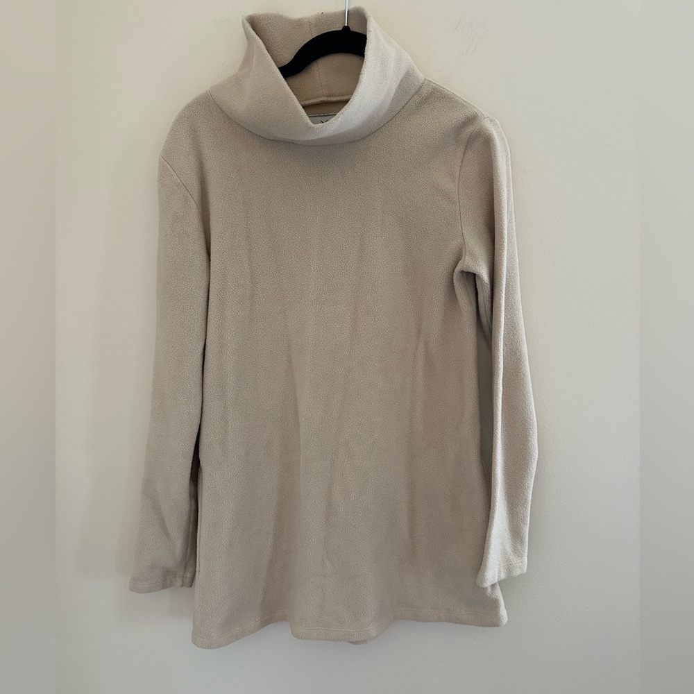Dudley Stephens Camel Vello Fleece Cobble Hill Turtleneck